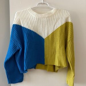 Sincerely Jules Cropped colorblock sweater